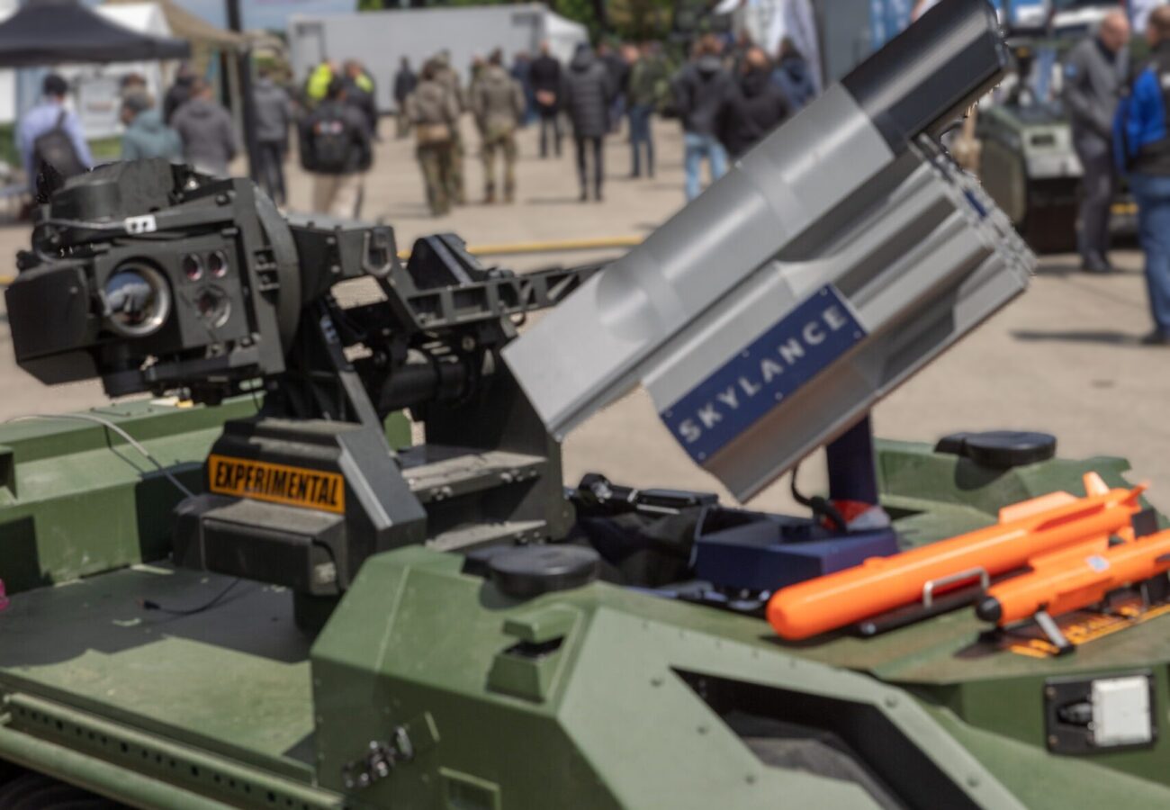 Skylance DroneHammer Launcher mounted on vehicle